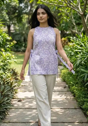 Laxmi Halter Neck Short Kurti – Kalyanja